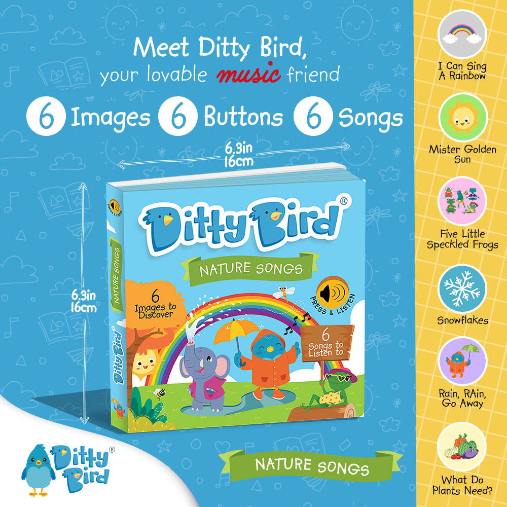Ditty Bird Libro Musical Libro Interactivo Nature Songs - Ditty Bird 9781838206468