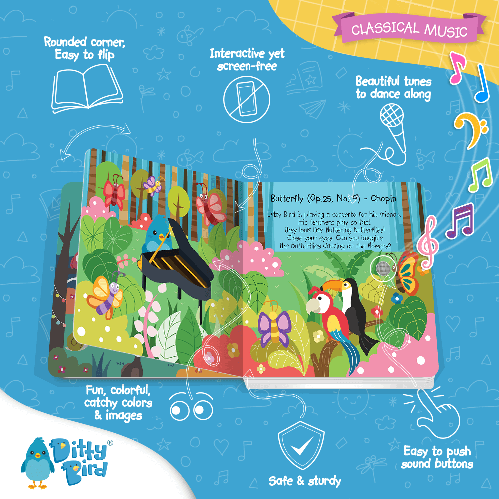 Ditty Bird Libros Libro Interactivo Musical Classical Music DI006