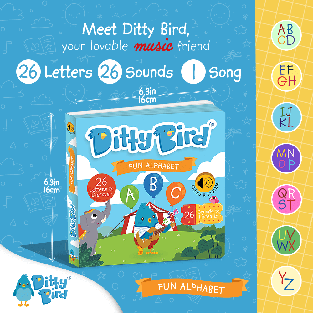 Ditty Bird Libros Libro Interactivo Musical Fun Alphabet DI032
