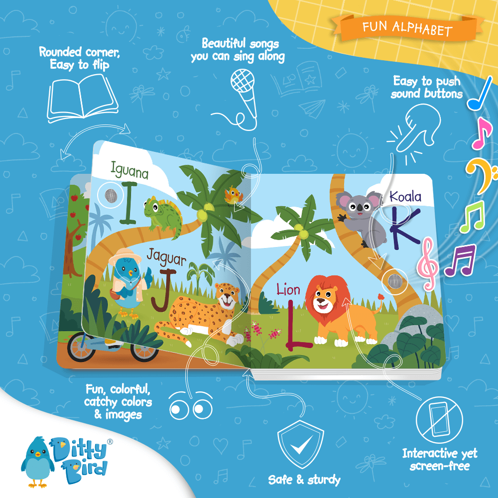 Ditty Bird Libros Libro Interactivo Musical Fun Alphabet DI032