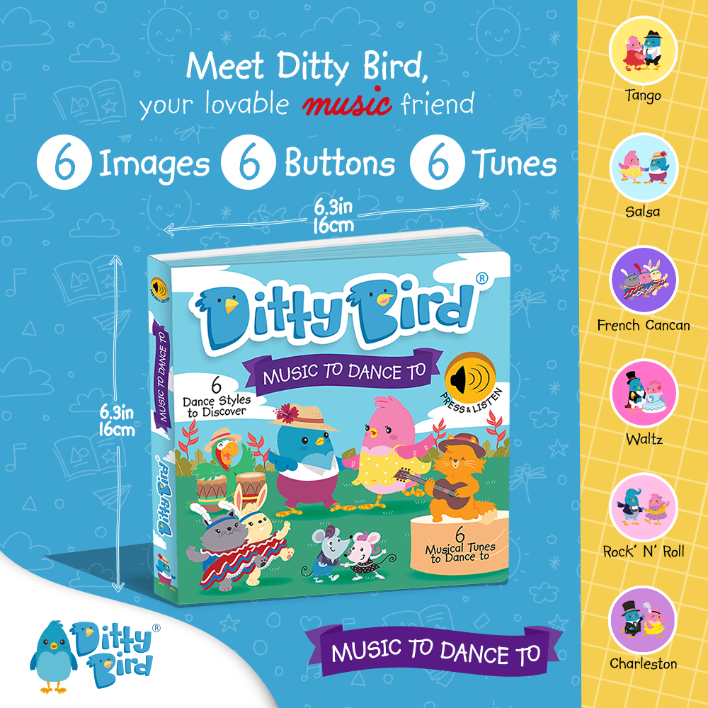 Ditty Bird Libros Libro Interactivo Musical Music to dance to DI014