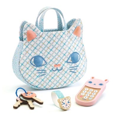 Djeco Juegos de roles Cartera de gatito con accesorios de adultos - Djeco DJ05564