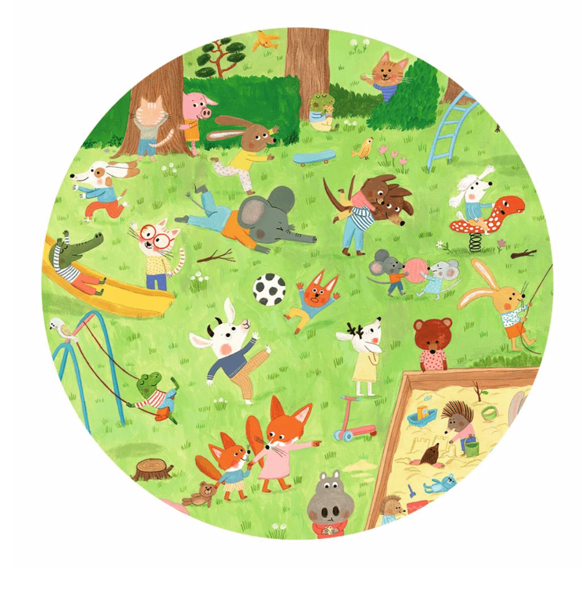 DJECO Puzzles y encajes Puzzle Pequeños amigos en el jardín 35 piezas - Djeco DJ07596