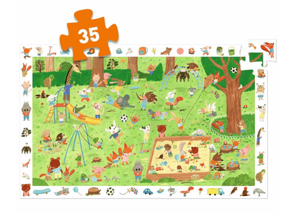 DJECO Puzzles y encajes Puzzle Pequeños amigos en el jardín 35 piezas - Djeco DJ07596