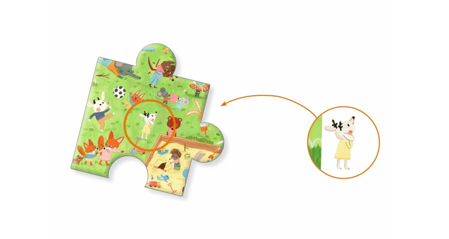 DJECO Puzzles y encajes Puzzle Pequeños amigos en el jardín 35 piezas - Djeco DJ07596