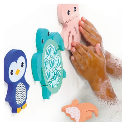 LUDI Juegos para el Baño Puzzle para el baño mix & match 4 animales LU40078