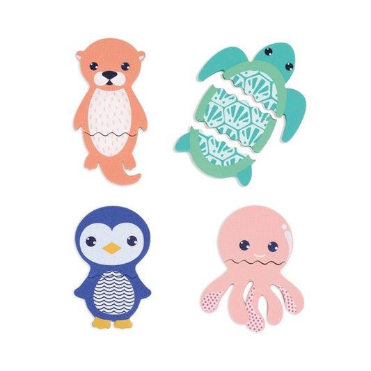 LUDI Juegos para el Baño Puzzle para el baño mix & match 4 animales LU40078