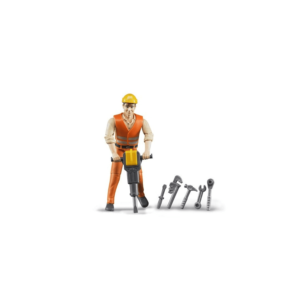 BRUDER Figuras de colección Figura hombre obrero con accesorios - BRUDER BRU60020
