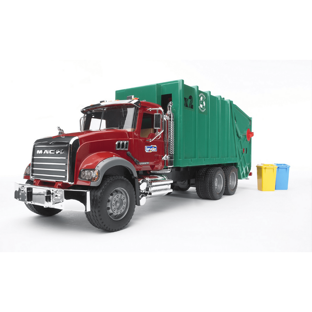 BRUDER Transportes Camión basura MACK Granite 02812  - Escala 1:16- BRUDER BRU02812