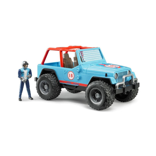 BRUDER Transportes Jeep Cross Country Racer azul con conductor 02541 Escala 1:16- BRUDER BRU02541