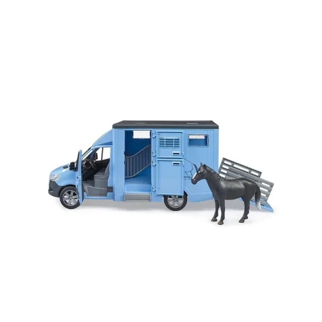 BRUDER Transportes MB Sprinter transportadora de animales con caballo 02674- Escala 1:16 BRU02674