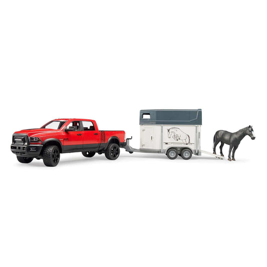 BRUDER Transportes RAM 2500 Power Wagon trailer con caballo 02501- Escala 1:16 BRU02501