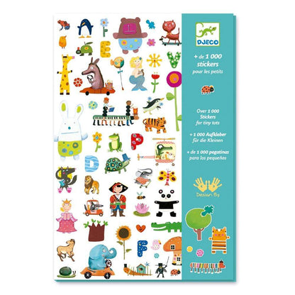 Design By Djeco Arte y Manualidades +3 Set 1000 Stickers Niños DJ08950
