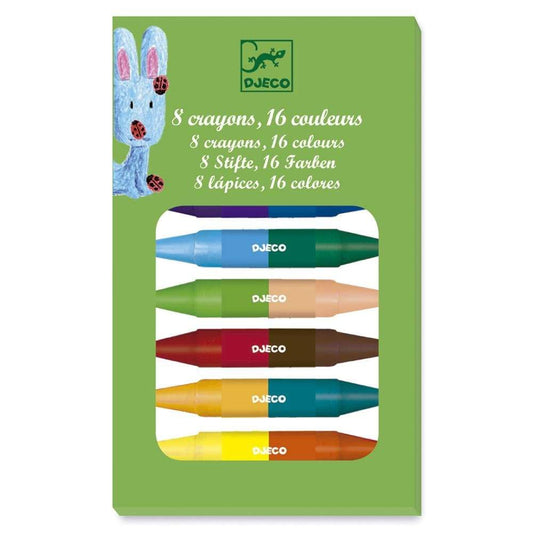 Design By Djeco Arte y Manualidades +3 Set de Lápices Twins Crayons DJ08874