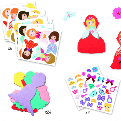 Design By Djeco Arte y Manualidades +3 Stickers I Love Princesses DJ09053