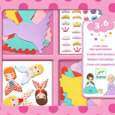 Design By Djeco Arte y Manualidades +3 Stickers I Love Princesses DJ09053
