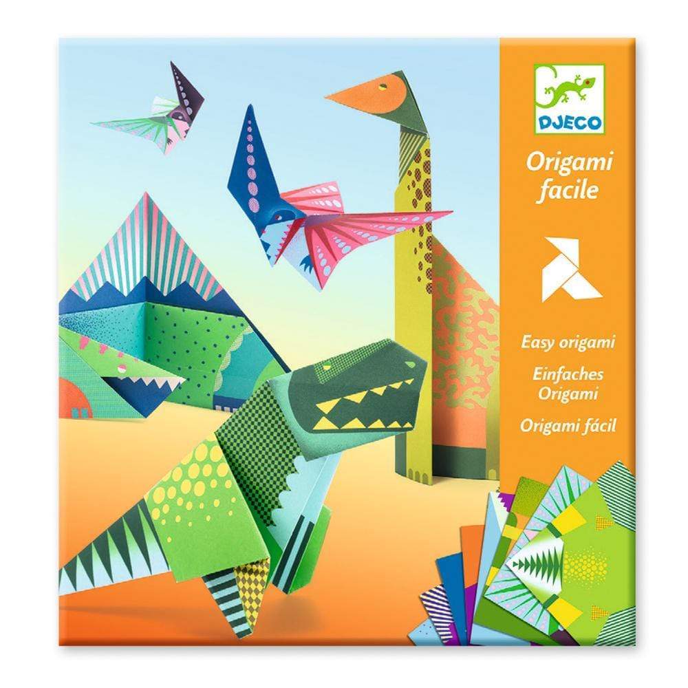 Design By Djeco Arte y Manualidades +5 Set de Origami Dinosaurios DJ08758