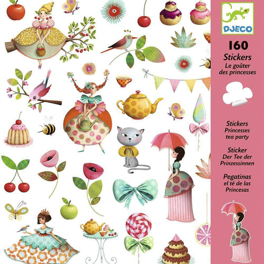 Design By Djeco Arte y Manualidades +5 Stickers El té de las Princesas DJ08884