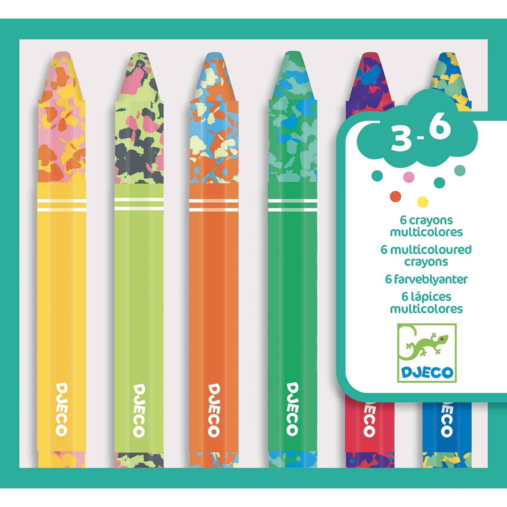 Design By Djeco Arte y Manualidades 6 Crayones Multicolores DJ09006