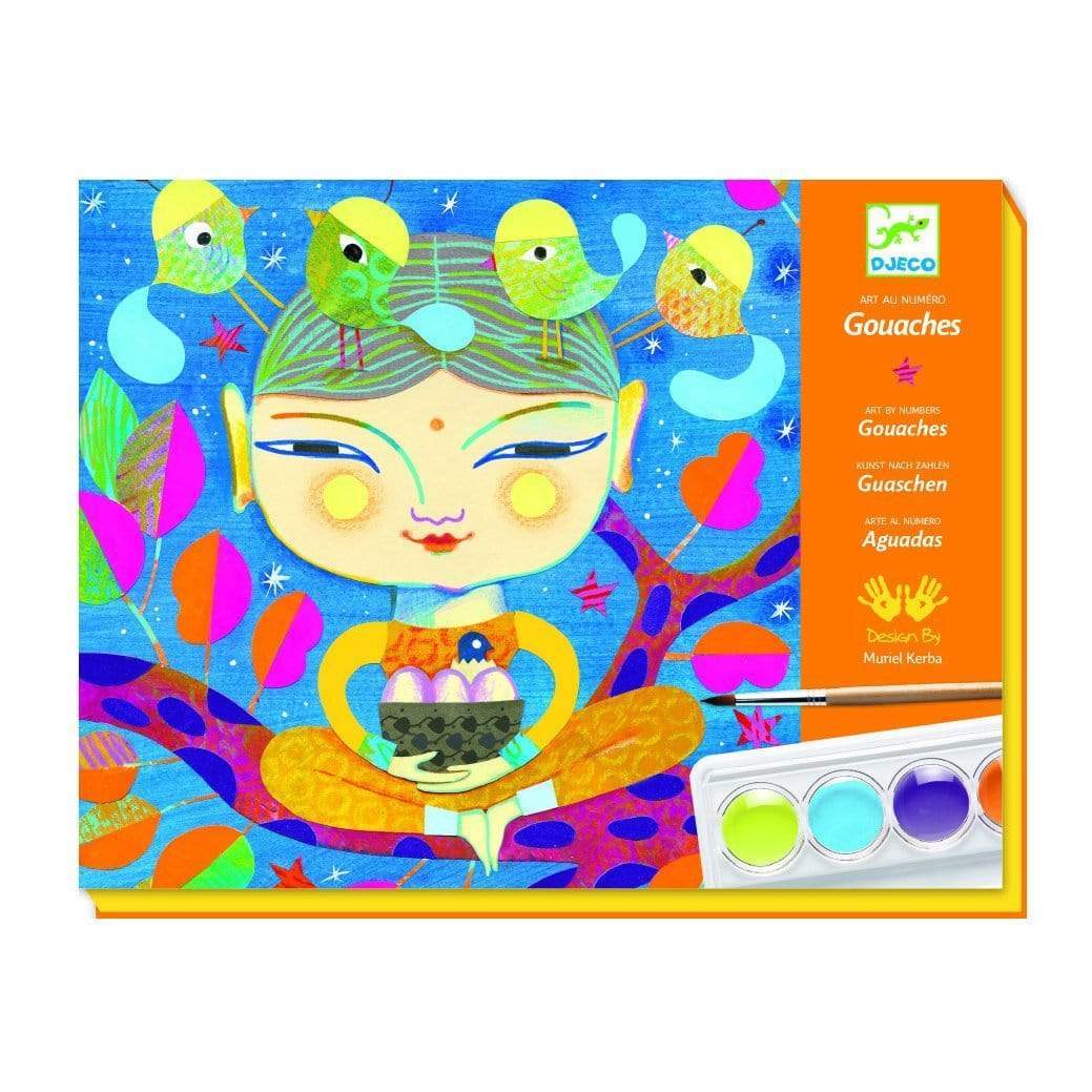 Design By Djeco Arte y Manualidades +7 Kit de pintura con acuarelas India DJ08964