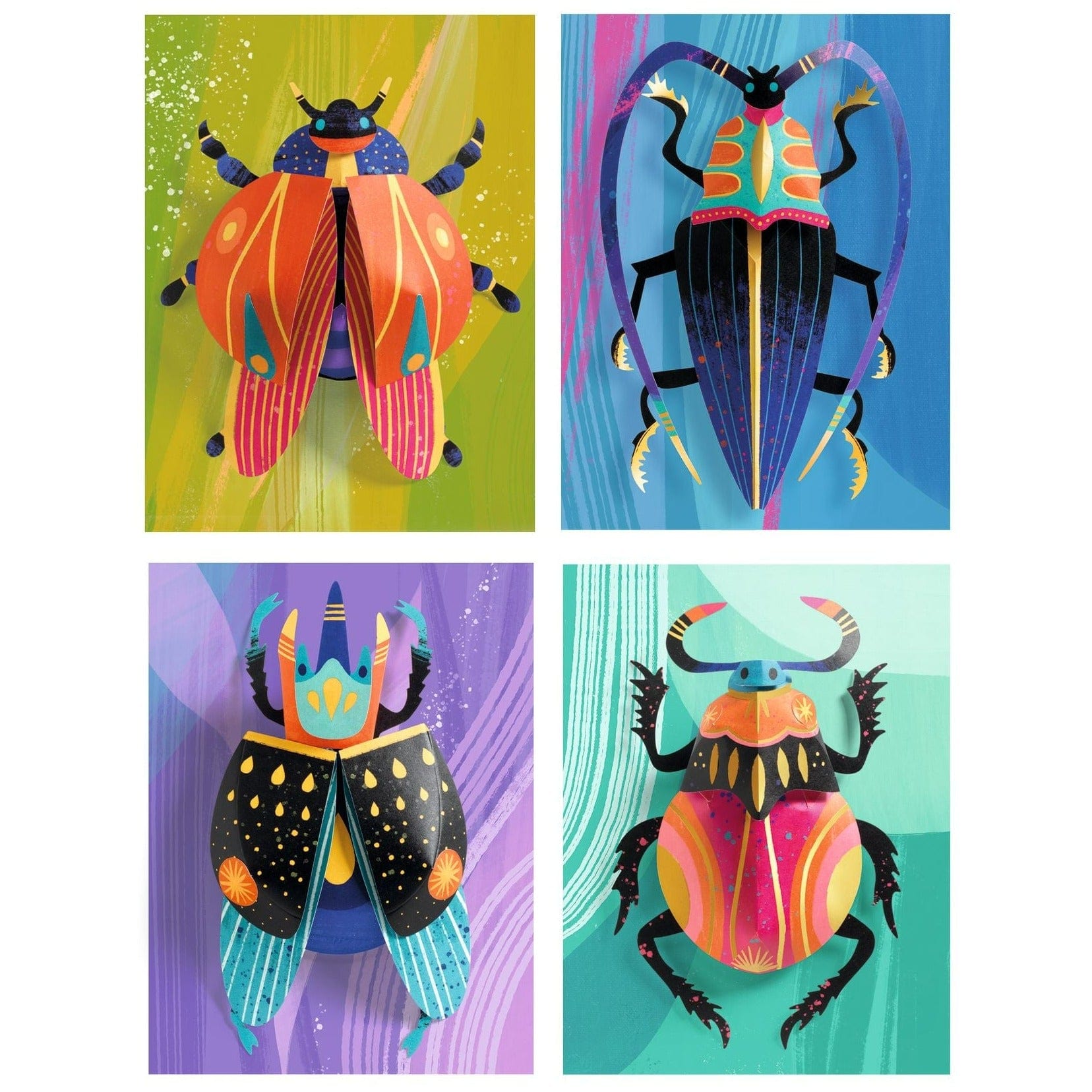 Design By Djeco Arte y Manualidades Caja de Actividades de Papel - Insectos DJ09449