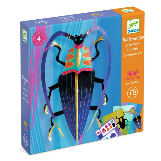 Design By Djeco Arte y Manualidades Caja de Actividades de Papel - Insectos DJ09449