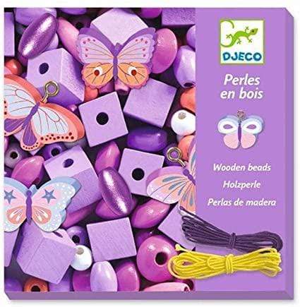 Design By Djeco Arte y Manualidades Crea tus joyas: Butterflies Wooden Beads DJ09810