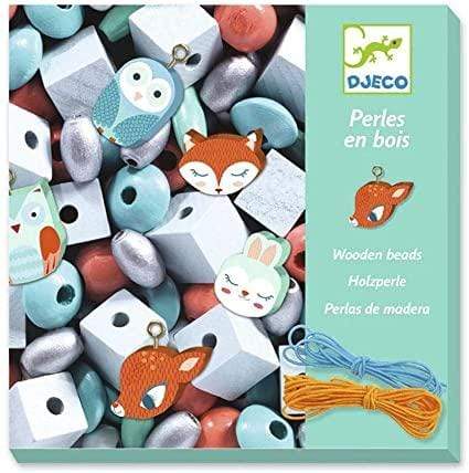 Design By Djeco Arte y Manualidades Crea tus joyas: Small Animals Wooden Beads DJ09807