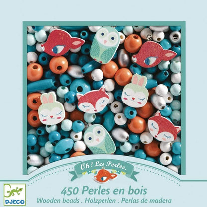 Design By Djeco Arte y Manualidades Crea tus joyas: Small Animals Wooden Beads DJ09807