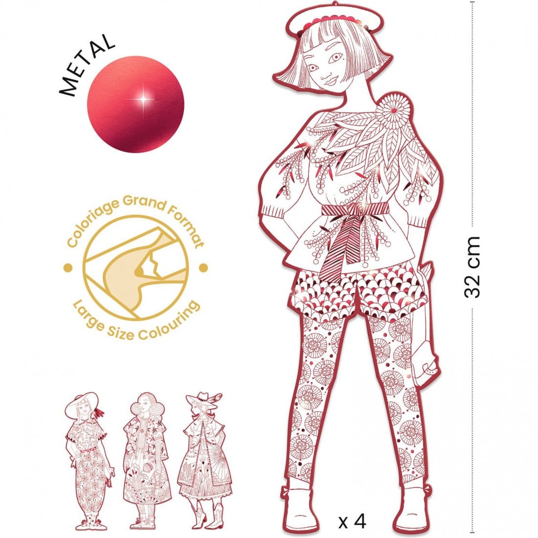 Design By Djeco Arte y Manualidades Dibujo para colorear Las doncellas fiodor y sus amigas