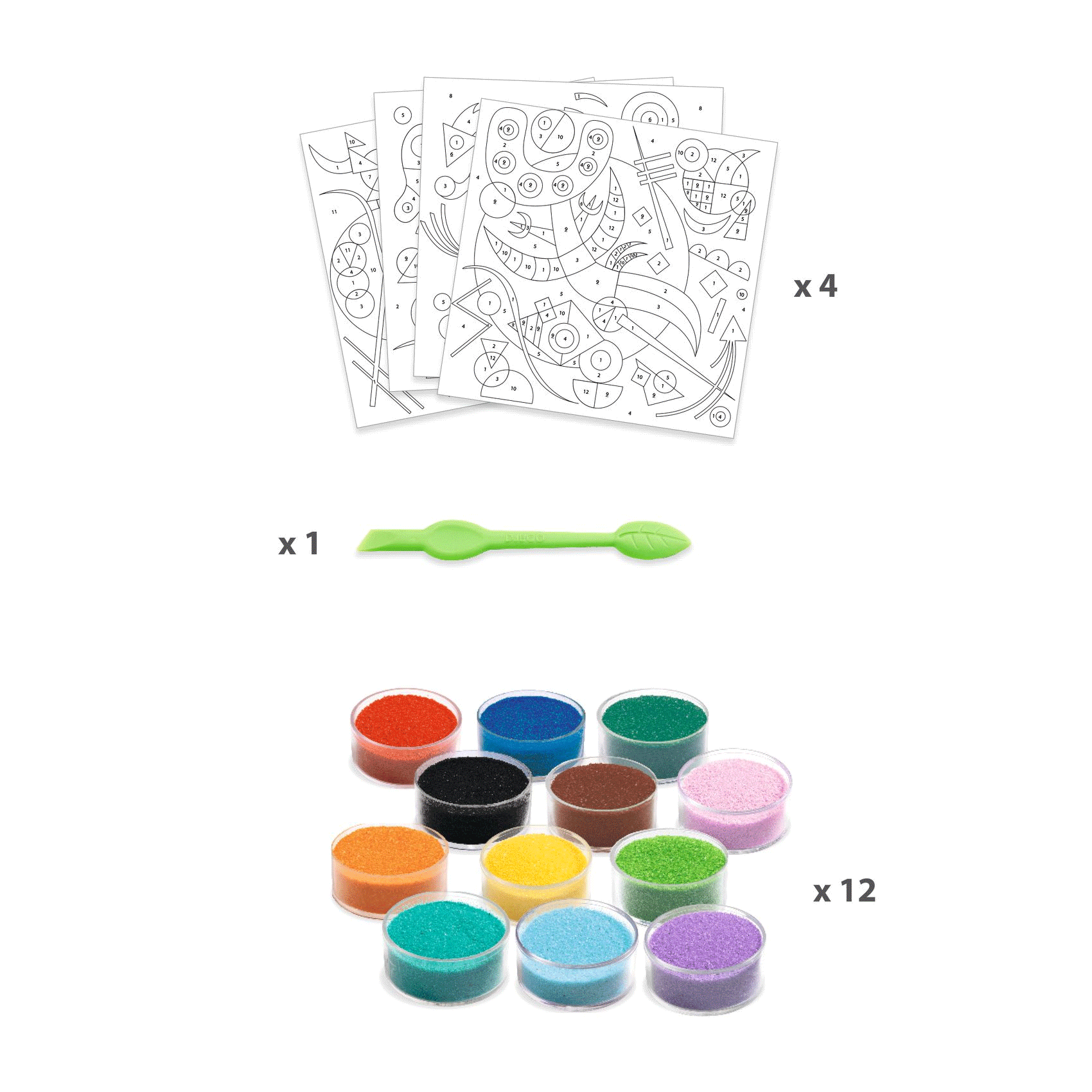 Design By Djeco Arte y Manualidades Set para colorear con arena