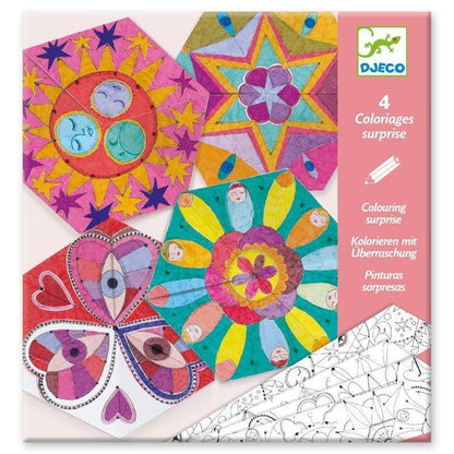 Design By Djeco Arte y Manualidades Set para Colorear- Constellation Mandalas DJ09655