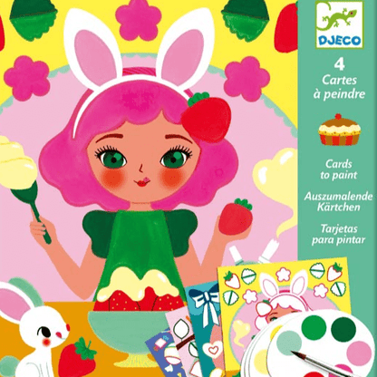 Design By Djeco Arte y Manualidades Tarjetas para Pintar Snack Time DJ09659