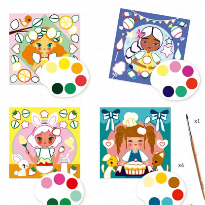 Design By Djeco Arte y Manualidades Tarjetas para Pintar Snack Time DJ09659