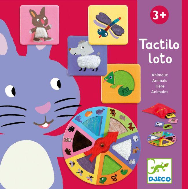 Design By Djeco Destreza y Habilidades Juego de descubrimiento táctil "Tactilo Loto Animales" DJ08129