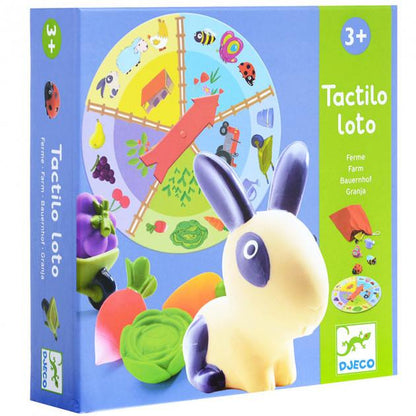 Design By Djeco Destreza y Habilidades Juego de descubrimiento táctil "Tactilo Loto Granja" DJ08135