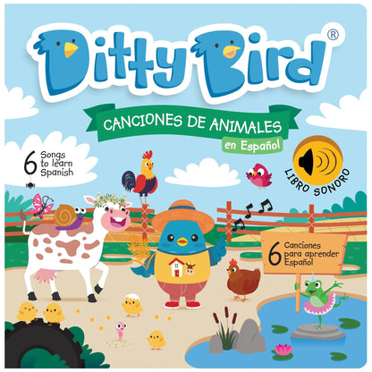 Ditty Bird Libros Libro Interactivo Canciones de Animales en español DI021