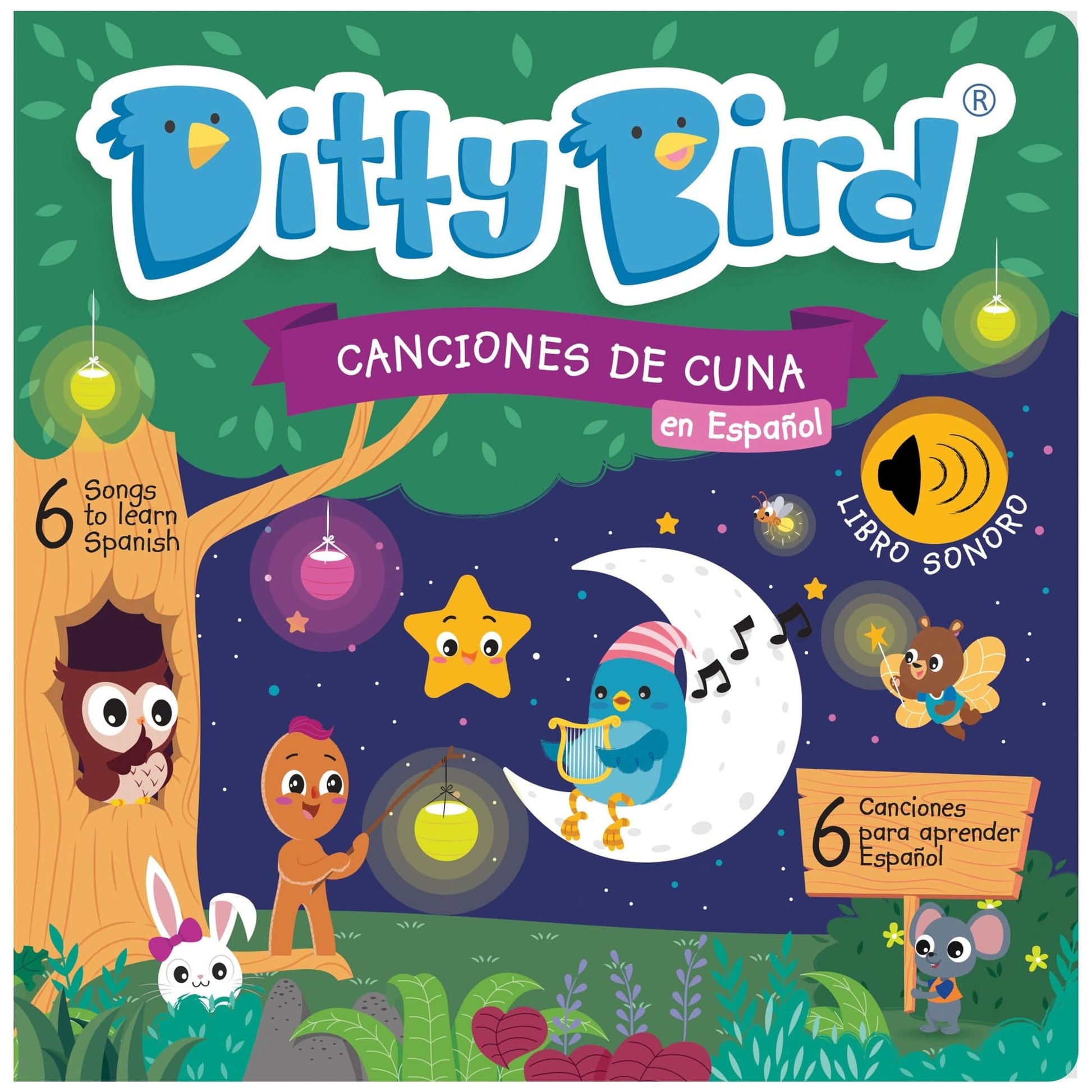 Ditty Bird Libros Libro Interactivo Canciones de Cuna en español DI022