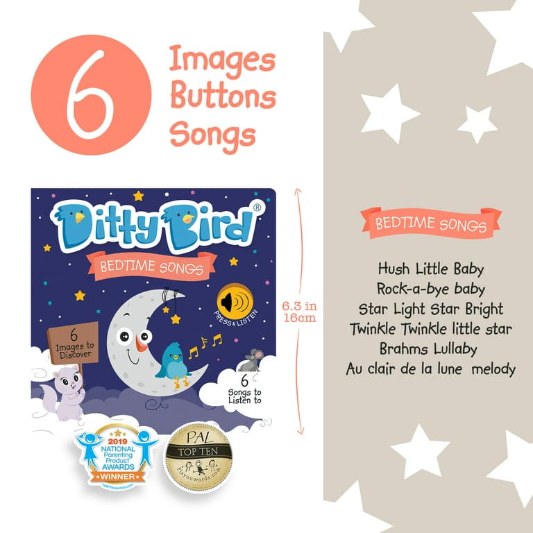 Ditty Bird Libros Libro Interactivo Musical Bedtime Songs DI004