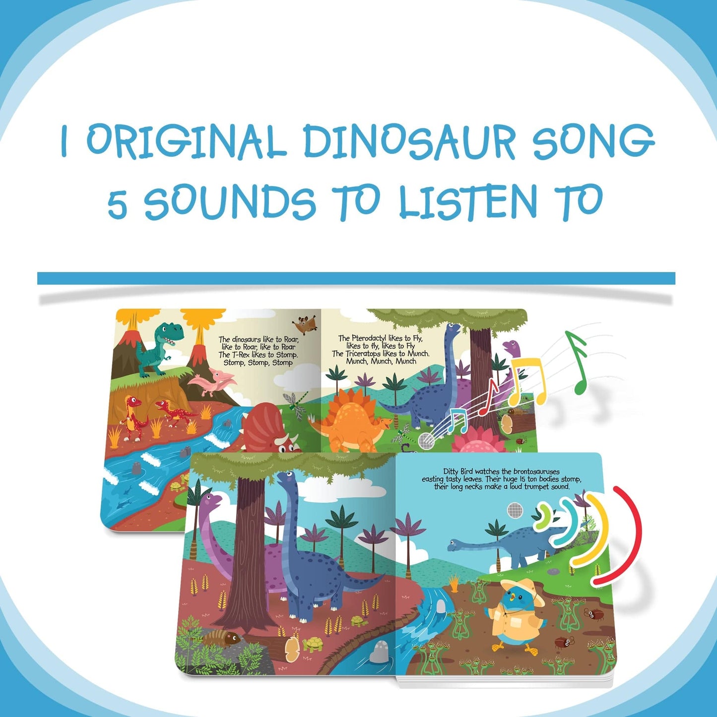 Ditty Bird Libros Libro Interactivo Musical Dinosaur Sounds DI015