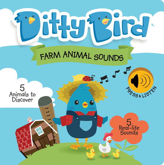 Ditty Bird Libros Libro Interactivo Musical Farm Animal Sounds DI007
