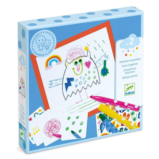 DJECO Arte y Manualidades Juego Dibujar Juntos Monstruos DJ09290