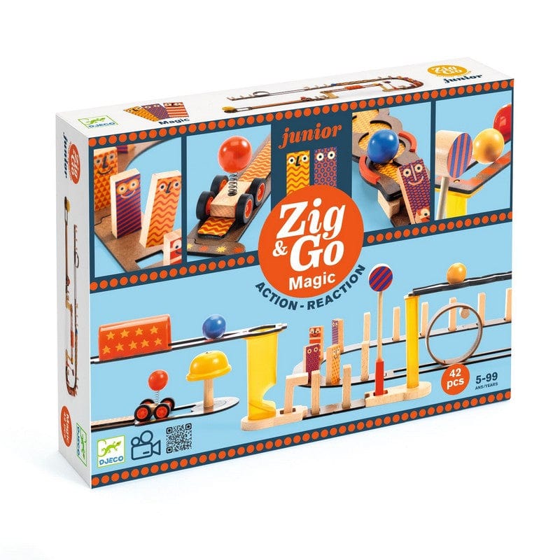 DJECO Bloques y Construcción Juego de acción y reacción Zig and Go 43 piezas - Djeco