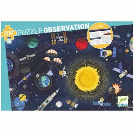 DJECO Puzzles y encajes +5 Puzzle Observación El espacio con libro - Djeco DJ07413