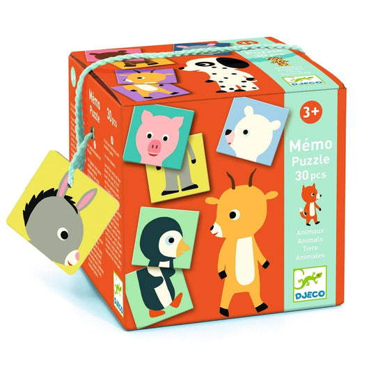 DJECO Puzzles y encajes Juego Puzzle Memo Animo DJ08126
