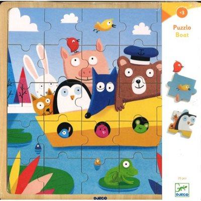 DJECO Puzzles y encajes Puzzle de 25 piezas - Puzzlo Boat DJ01816