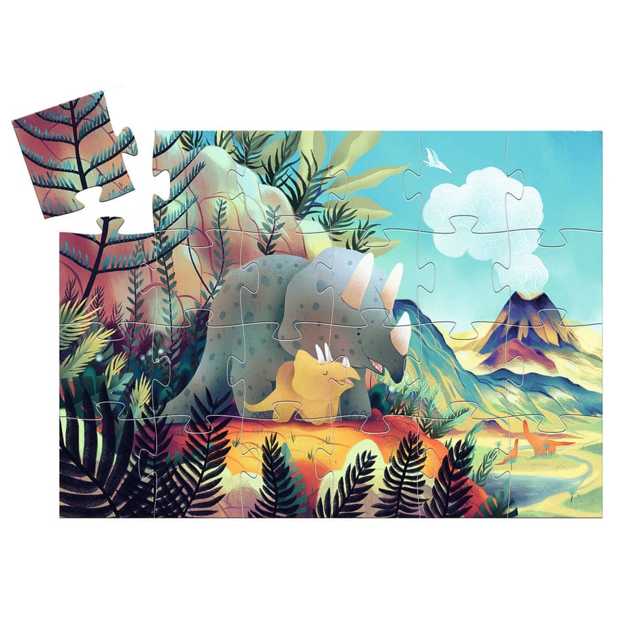Djeco Puzzles y encajes Puzzle de siluetas Teo el Dinosaurio