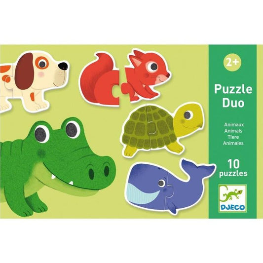 DJECO Puzzles y encajes Puzzle Duo Animals - Djeco DJ08147