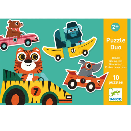 DJECO Puzzles y encajes Puzzle Duo Racing Cars - Djeco DJ08148