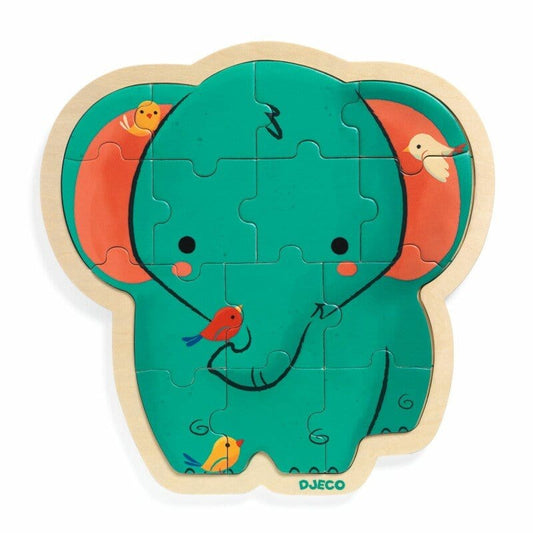 DJECO Puzzles y encajes Puzzle Elefante